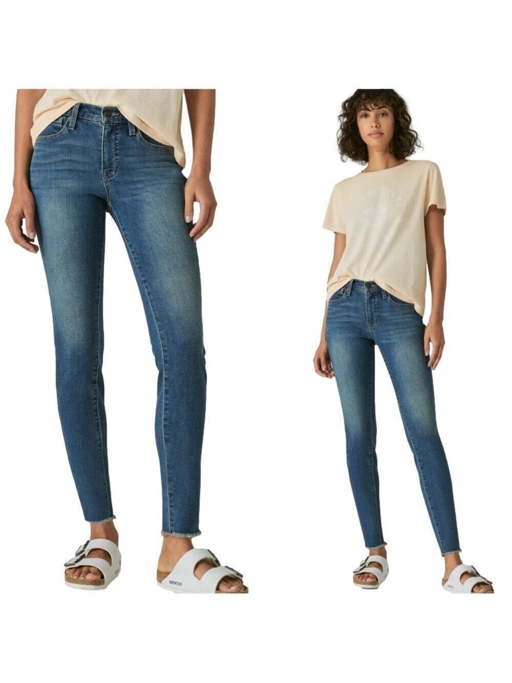 LUCKY BRAND ‘Ava’ Raw Hem Denim
